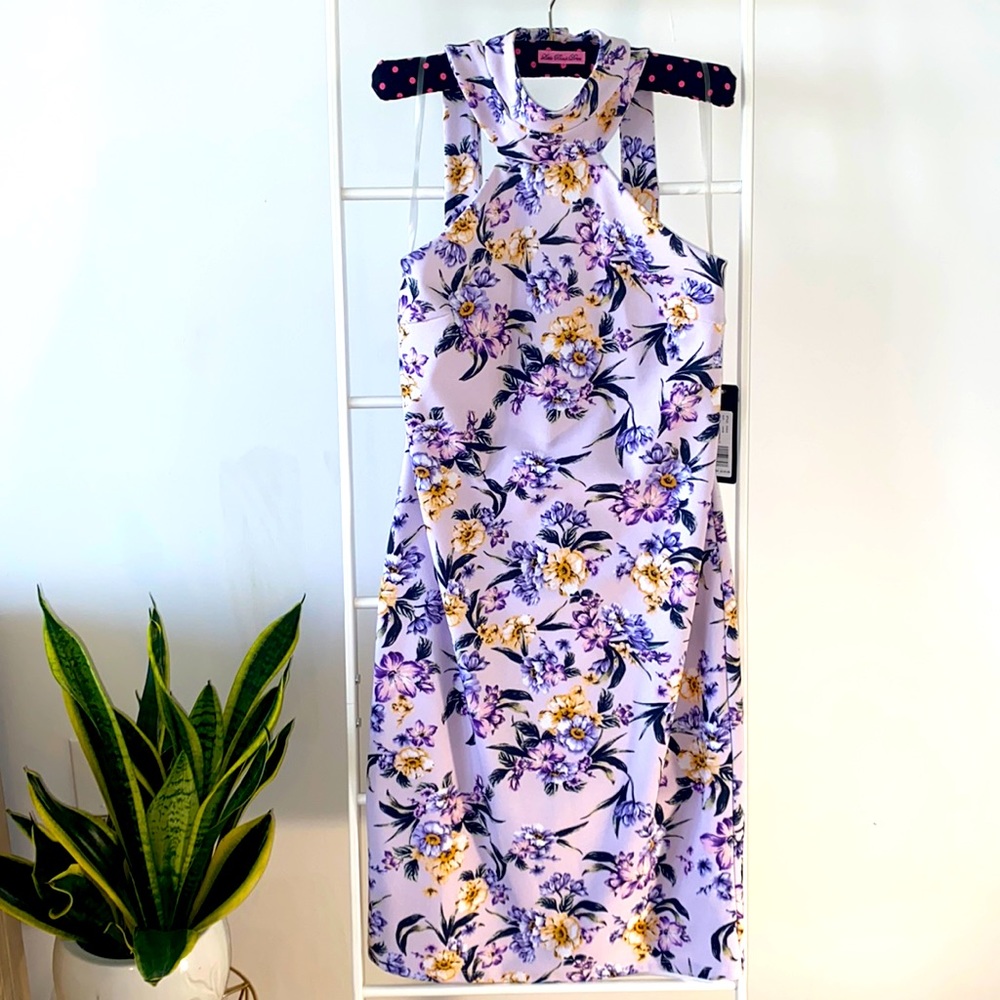 Bebe high neck floral dress
